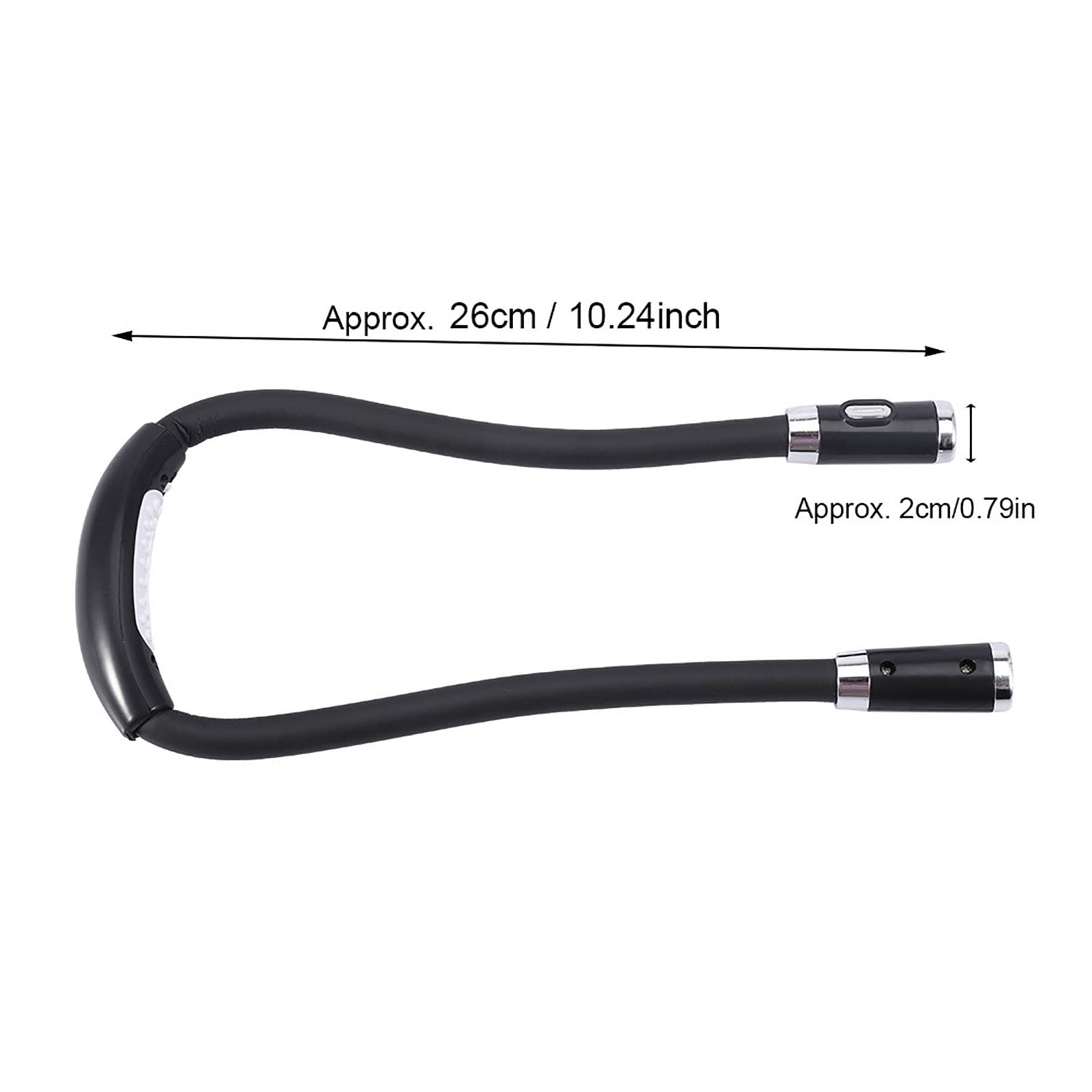 HEEPDD Neck Hanging LED Light Hands Adjustable Bendable Lamp for Night Reading and Knitting - Hug Light (Black) - Image 3