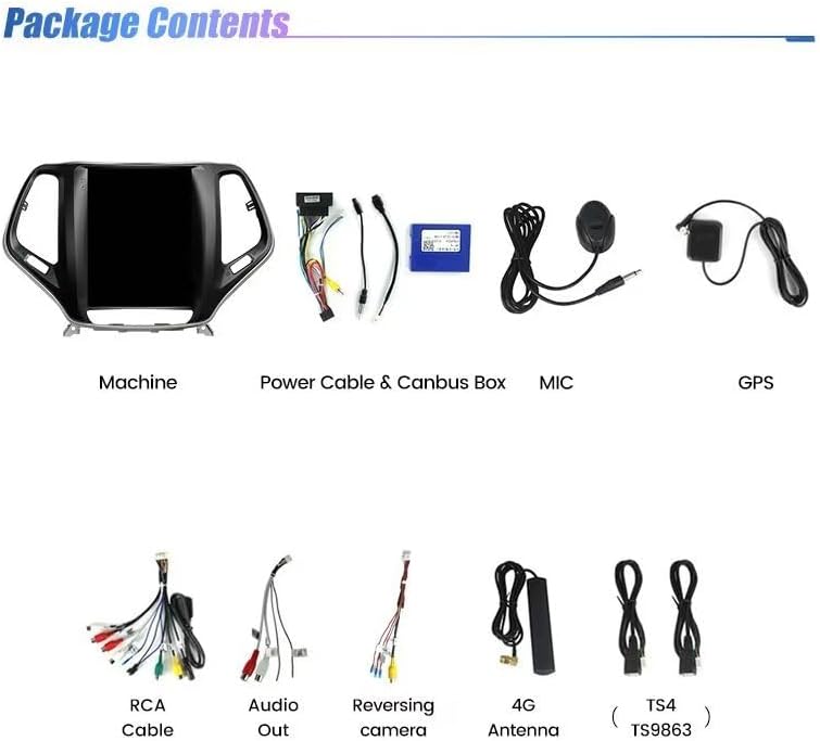 Miniatura 3 de 9.7 "IPS pantalla táctil Android 11 2+32 GB 8 Core Car Stereo para Jeep Cherokee 2013-2018 Vertical Style Radio incorporado Car-Play Android Auto