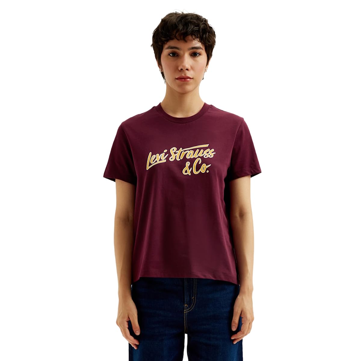 Levis Women's Printed Regular Fit T-Shirt-image-13