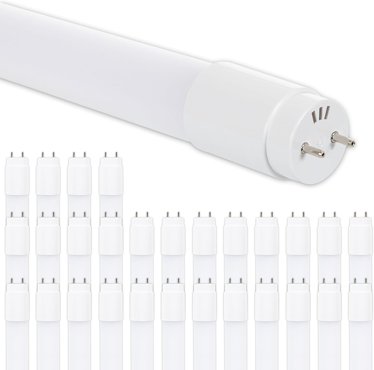 CLAR LED świetlówka 120 cm T8 18W, lampa LED 120 cm, Fluorescencyjna LED Sufit, Led T8, LED Light Tube, Neutralny biały 4000ºk (opakowanie 30)
