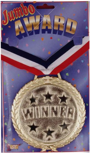 Collier médaillon géant Jumbo Award Winner Forum Novelties pour fête