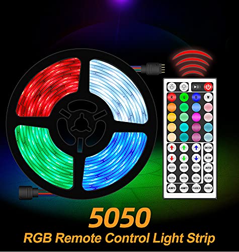 Tira de luces LED RGB 16.4 pies con control remoto miniatura 2