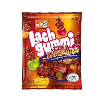 nimm2 Lachgummi Cola Flaschies 1 x 200 g Fruchtgummis mit Cola- und Fruchtgeschmack Fruchtsaft und Vitaminen Süssigkeit