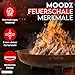 Moodz Feuerschale 100cm - Feuerschalen für den Garten - Feuerstelle Outdoor & Feuertonne - Feuerschale aus 3 MM Dick Cortenstahl - Feuerkorb für den Garten - 100x100x23,5cm - Mit Füßen und Griff