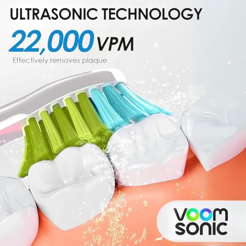 Image of Voom Sonic Go 1 Series Electric Travel Toothbrush, Travel (Dentist Recommended), Battery Operated Toothbrush for Adults and Children, Portable with 2 Minute Timer