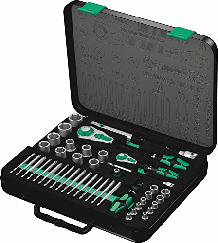 Wera 05160785001 Zyklop Speed-Knarrensatz 8100 SA/SC 2, Antrieb, 1/4“ und 1/2“ metrisch, 43-teilig
