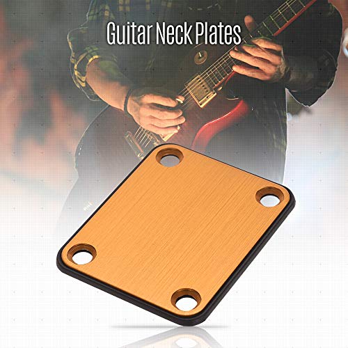 RuleaxAsi Guitarra Placas de Pescoço Liga de Alumínio Neckplate com Parafusos e Plástico de Volta Pl