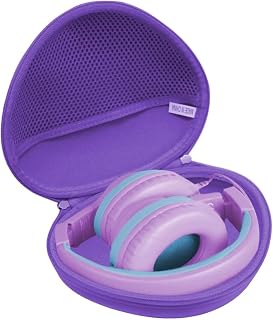 Hermitshell Hard Travel Case for iClever HS19 / iClever BTH12 / Botesty Sound/EarFun/Candy Bila BH03 / IMYB Kids Headphones (Purple)