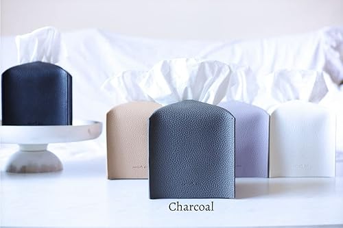 Miniatura 5 de Carrot's Den - Funda para caja de pañuelos, cuadrado con cinturón inferior, organizador decorativo de piel sintética para mesa, baño, automóvil,