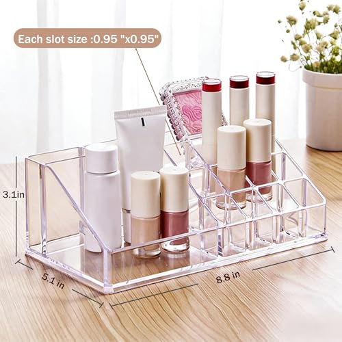 Image of Lipstick Organizer and Storage, 16 Slots Clear Case Display Rack Holder (QX154)