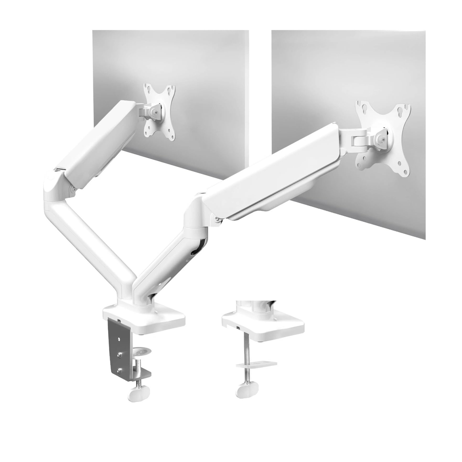 TKJfdTY Dual Monitor Mechanical Spring Desk Stand Fits Computer Screens Up To 32 Inches