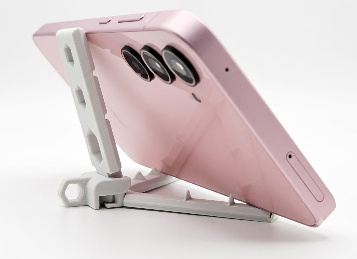 Foldable Phone Stand with Keychain Ring, Portable Desk Holder | Keyring Attachment, Compact & Foldable, Universal Compatibility, Lightweight Design, Hands-Free Viewing-picture-29