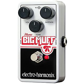 Electro Harmonix Nano Muff Pédale pour Guitare électrique Argent - Les Beatles, Paul McCartney, John Lennon, RIngo Starr, George Harrison