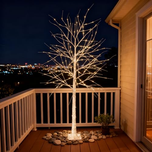 CCLIFE LED Lichterbaum 180cm, 200 LEDs Deko mit Memory Funktion, Innen...