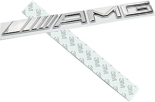Genuine 3D Chrome Trunk Emblem Stickers Rear Logo AMG Badge Labeling Replacement fit for Mercedes Benz Accessories (Chrome)