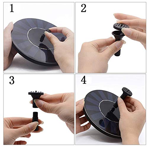 aheadad Zonnefontein pomp, 1,2 W zonne-vijverpomp tuin zonne-waterpomp, drijvende fontein pomp voor tuin, zwembad… - Image 6