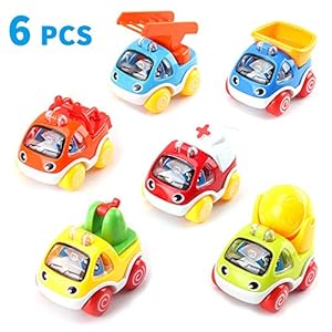 Pull Back Cars for Toddler, AmyBenton Toy Cars for 1 2 3 Years Old, Baby Vehicle Play Car Set for Boys and Girls