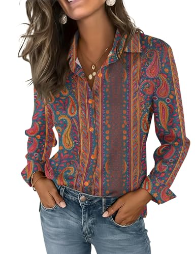 printed dress shirts womens African Dress Shirt for Womens | Unisex Etibo Long Sleeved Shirt