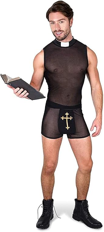 Karnival Costumes Cardinal Sin Sexy Religious Priest Mens Costume