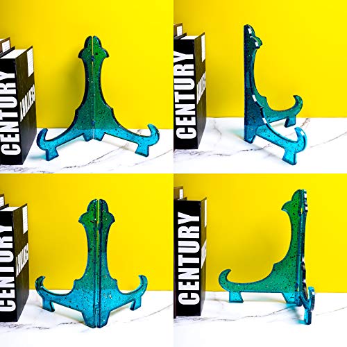 NiArt Epoxy Resin Silicone Mold 9.8\" Display Stand Plate Holder Photo Frame Easel Folding Hinge DIY Casting Agate Art Handcraft Holiday Ornament Home Decor Office Certificate Wedding Birthday Showroom - Thumbnail 7