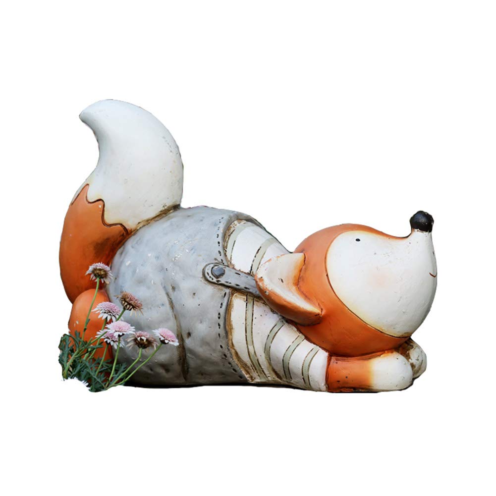 Décoration de Statue de Renard de Jardin en Résine pour Aménagement de Serre