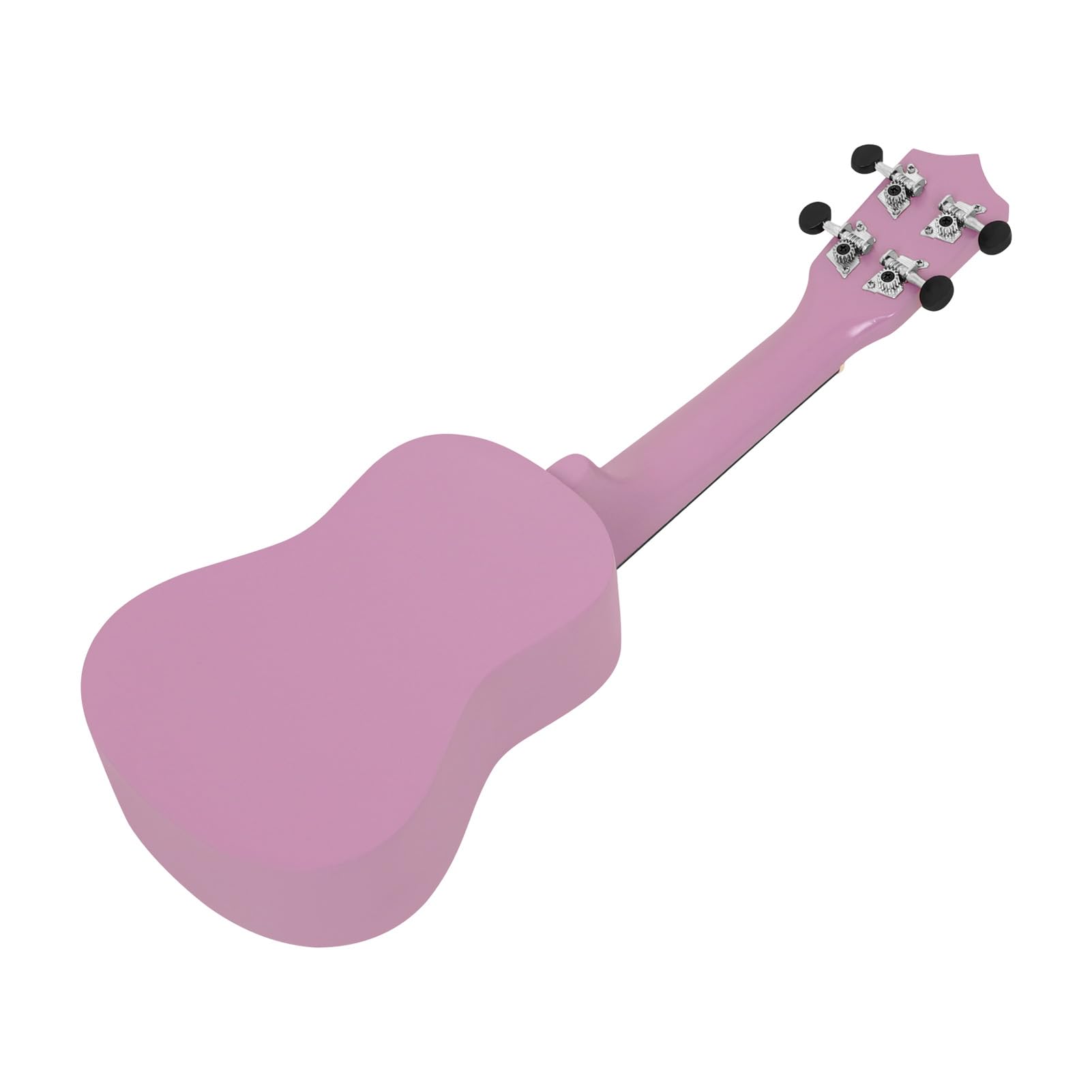 Generic Bunte 21-Zoll-Ukulele für Anfänger mit Stimmgerät, Kapodaster, Plektren und Gigbag, Lindenholz-Ukulelen-Starterset für Erwachsene und Kinder (PINK)