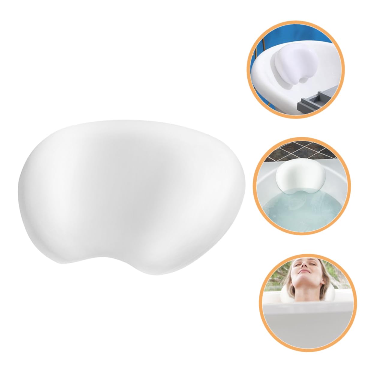 Almohada de Bañera Ventosa de PU para Cabeza y Cuello