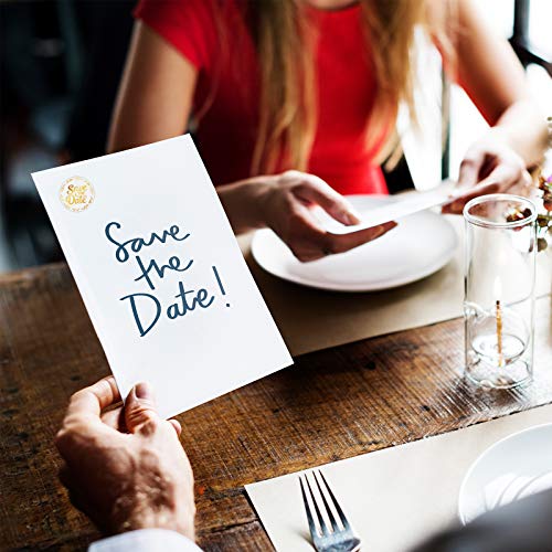 400 Pieces Save The Date Envelope Seal Sticker Party Invitation Label Sticker Gold Foil Transparent Stickers Round Self Adhesive Labels For Wedding Birthday Valentines Baby Shower, 1 Inch #TOP3