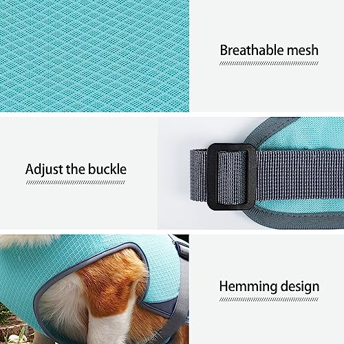 DKDDSSS Hundekühlweste, Atmungsaktiv Sommer Cooler Hundejacke, Hund Kühlweste, Cooler Komfortabler Hundemantel, für Kleine Bis Mittelgroße Hunde Aktivitäten Draußen Training (Blue, L)