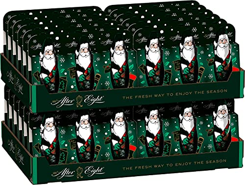 NESTLÉ AFTER EIGHT Mini-Weihnachtsmänner aus Pfefferminz-Schokolade, kleine Schokonikoläuse mit Zartbitter-Schokolade, 24er Pack (24 x 60g) Cover