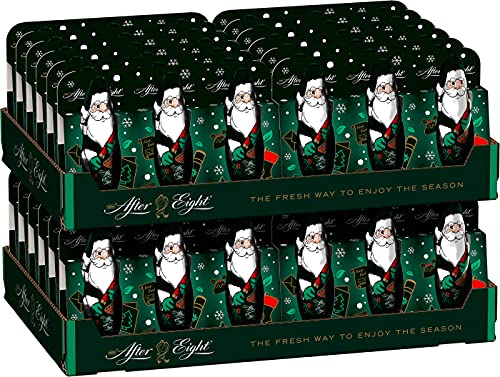 After Eight NESTLÉ Mini Babbo Natale in Cioccolato alla Menta piperita, con Cioccolato Delicato, Confezione da 24 (24 x 60 g)