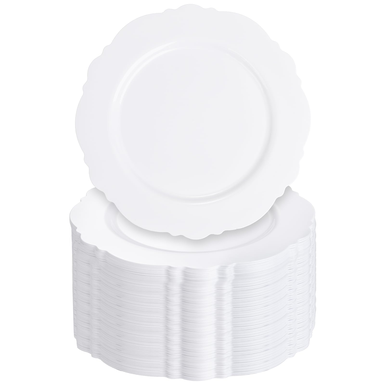 Amazon.com: WDF 60pcs White Plastic Plates -10.25inch Baroque