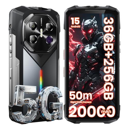 FOSSIBOT F113 Rugged Phone Unlocked 5G Android 15, 36GB+256GB/2TB Rugged Smartphone, Corning 3...