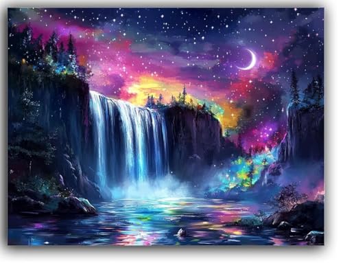 Zsoxooll Dipingere con i Numeri Bambini cielo stellato, Autunno Paint by Numbers Adulti con Telaio 20X30CM, Dipingi con i Numeri set con Colori acrilici e pennelli, per la Decorazione Della Regalo