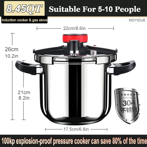 Olla a presión Acero inoxidable 8.0 L MOYIDUE miniatura 2