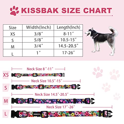 KISSBAK Dog Collar for Medium Dogs - Special Design Cute Small Medium Large Girl Dog Pet Collar Soft Adjustable Fancy… - Image 4