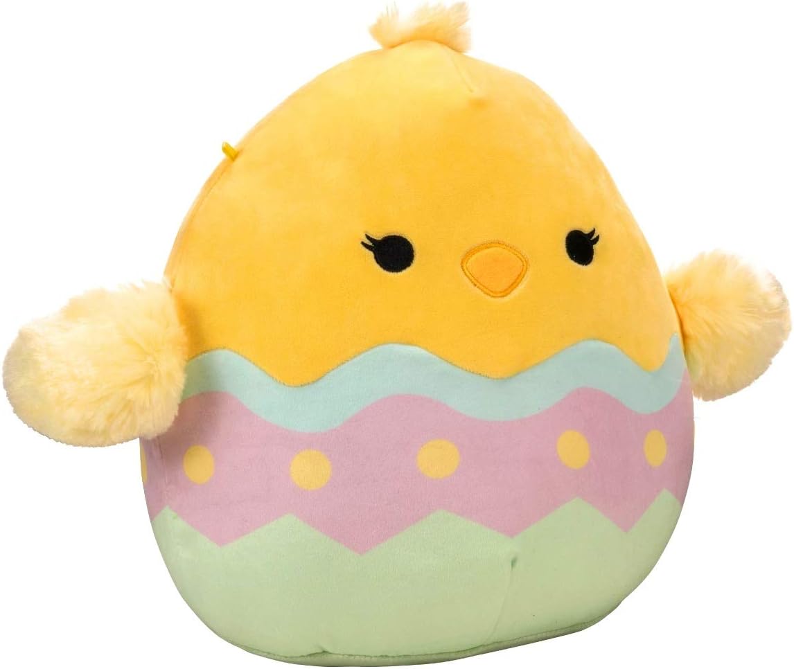 Kellytoys Squishmallows 12 inch Aimee The Yellow Chick in Egg Pillow Plushie Toy