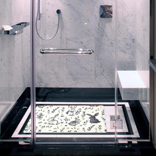 Alfombrilla de baño de secado rápido extralarga para evitar caídas 7