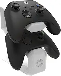 Suporte de Mesa Duplo Compatível com Controle Ps5 DualSense e Xbox One (Branco)