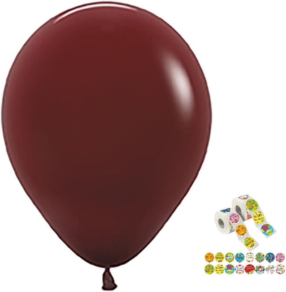 5" Merlot Burgundy Latex Balloons 100 Count Bag Garland