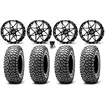 Bundle-9-Items-ITP-Tornado-15-Wheels-Black-32-Roc-Monster-Tires-4x137-Bolt-Pattern-12mmx125-Lug-Kit