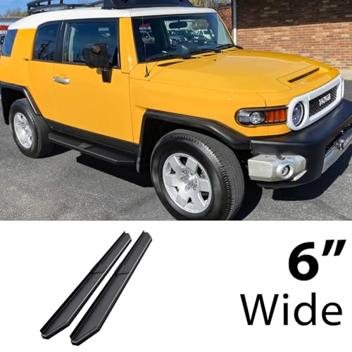 Estribos Running Board Flat Style 6" Negro para Toyota FJ Cruiser miniatura 2