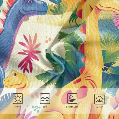 Girls Briefs, Cartoon Dinosaur Colorful Toddler Girl Briefs, Girls' Cotton Brief Underwear, 2T–8 Years3