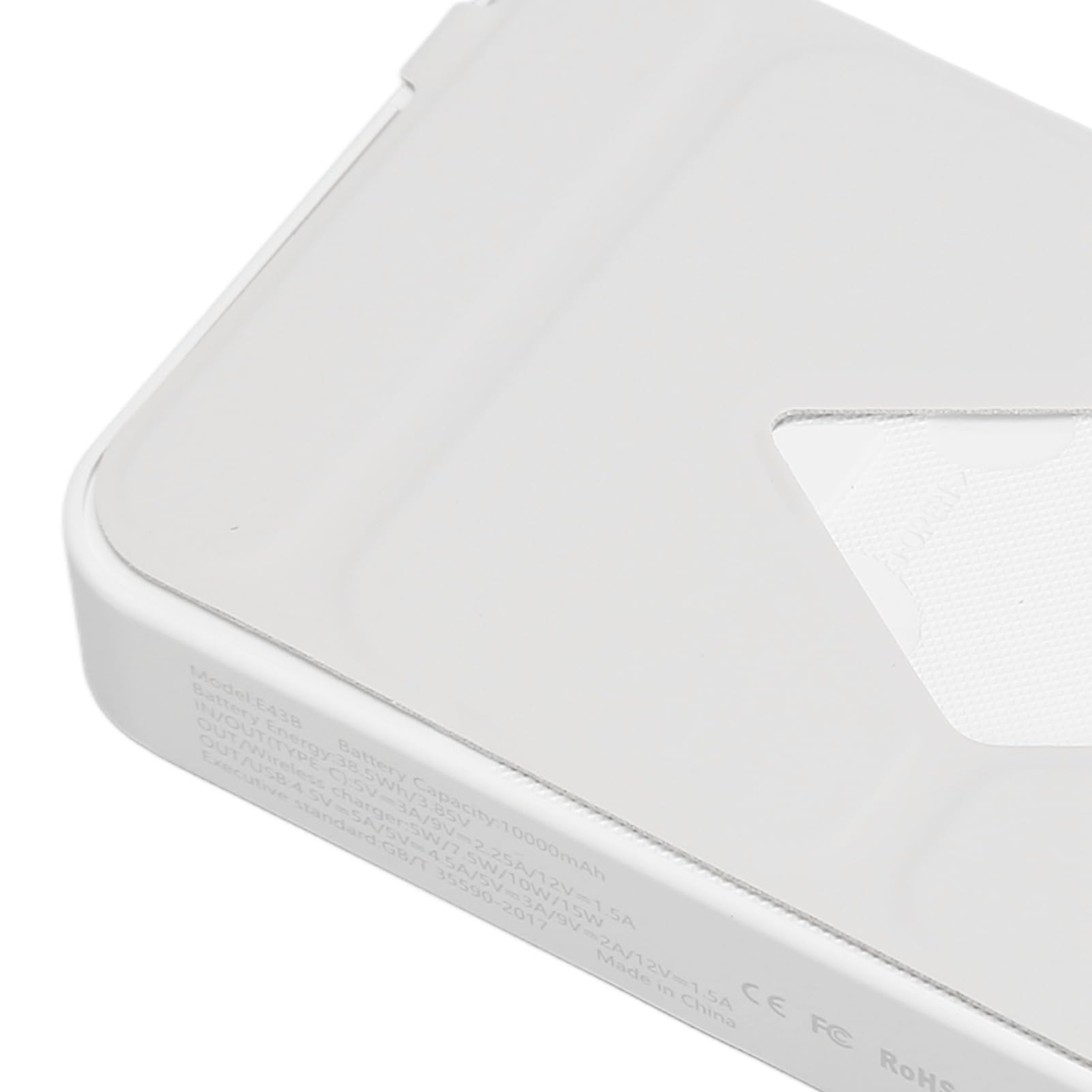Cargador Portátil Inalámbrico, Batería Magnética de 10000mAh de Alta Capacidad con Pantalla LED para 14, 13, 12 Series (Blanco)