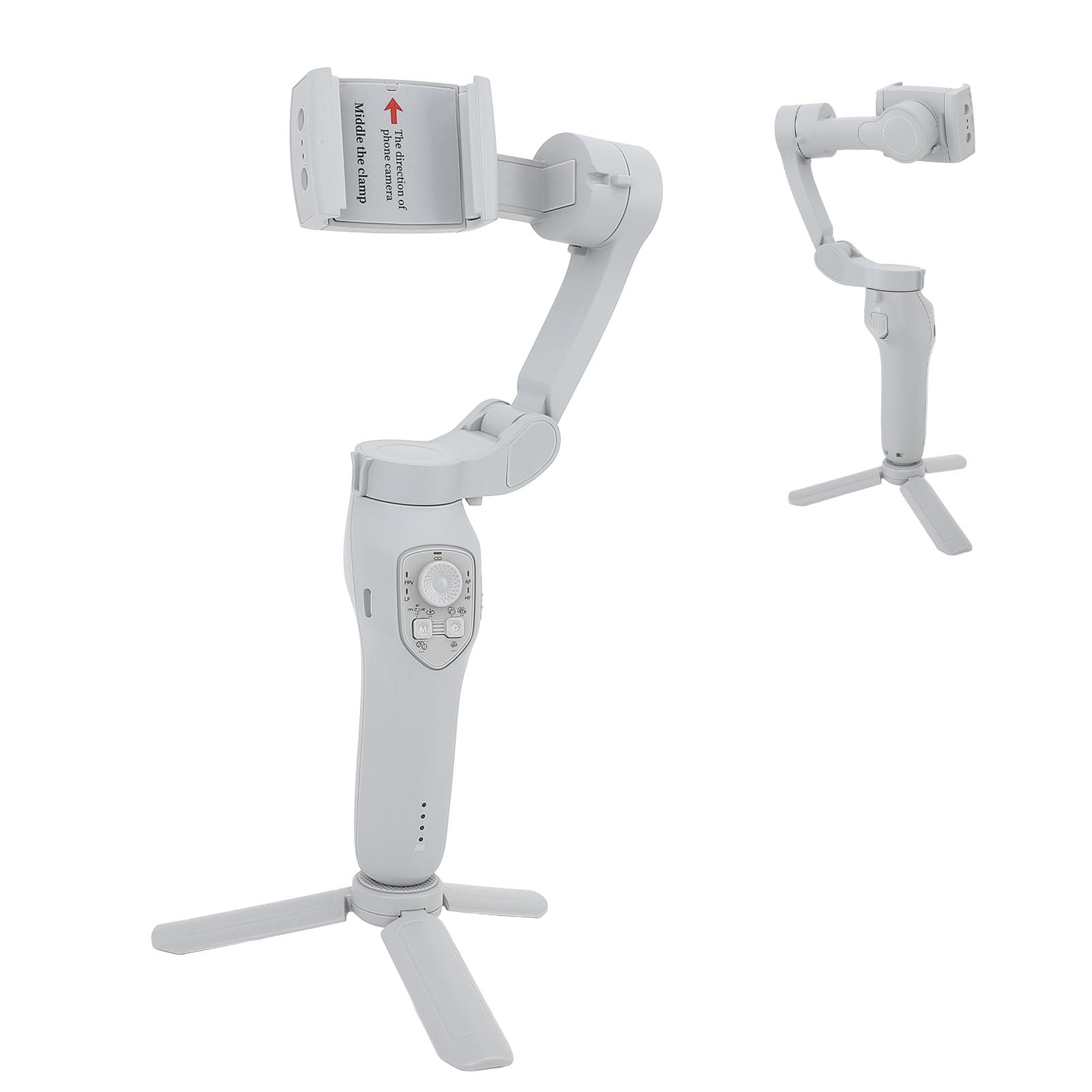 Kit Stabilizzatore Smartphone Registrazione Video Regolabile Pieghevole per Creatori di Contenuti ABS Materiale 280g Carico