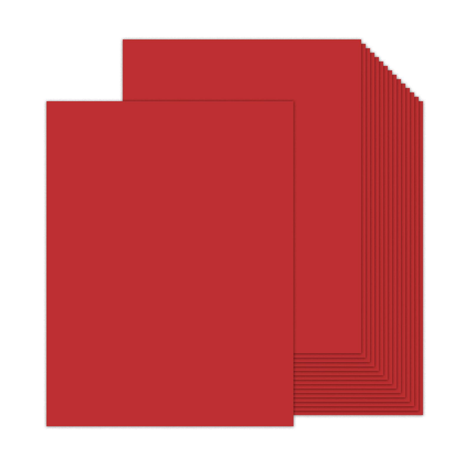 100 Sheets Dark Red Cardstock 8.5 x 11 Red Printer Paper, Goefun 80lb ...