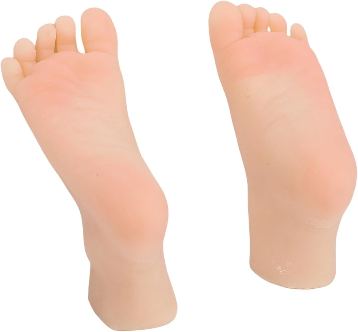 Realistic Silicone Feet, 1 Pair Soft Silicone Silicone Foot Mannequin, 19-20 Size Dummy Foot Model for Practicing Drawing Props Performances