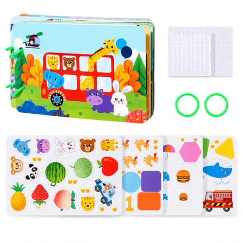Image of Toddler Busy Book - Activity Binder for Kids 3+ Years | Montessori Learning Busy Board | Activity Book | Educational Toy | Easy to Carry Travel Book | Return Gift for Kids (Busy Book)