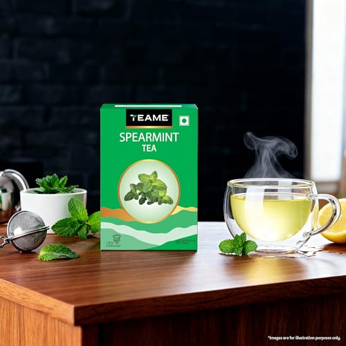 Image of TE-A-ME Spearmint Infusion - 150g (150+ Cups) | Spearmint Leaves for PCOS, PCOD & Facial Hair | Helps - Balance Hormones, Reduces Facial Hair & Acne | Supports Digestion | Herbal Tea - Dried Loose Leaf - Caffeine Free | 50g - Pack of 3