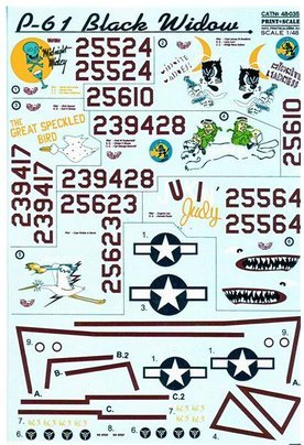 Print ScaleP-61 Black Widow Part 2 prs 48-035